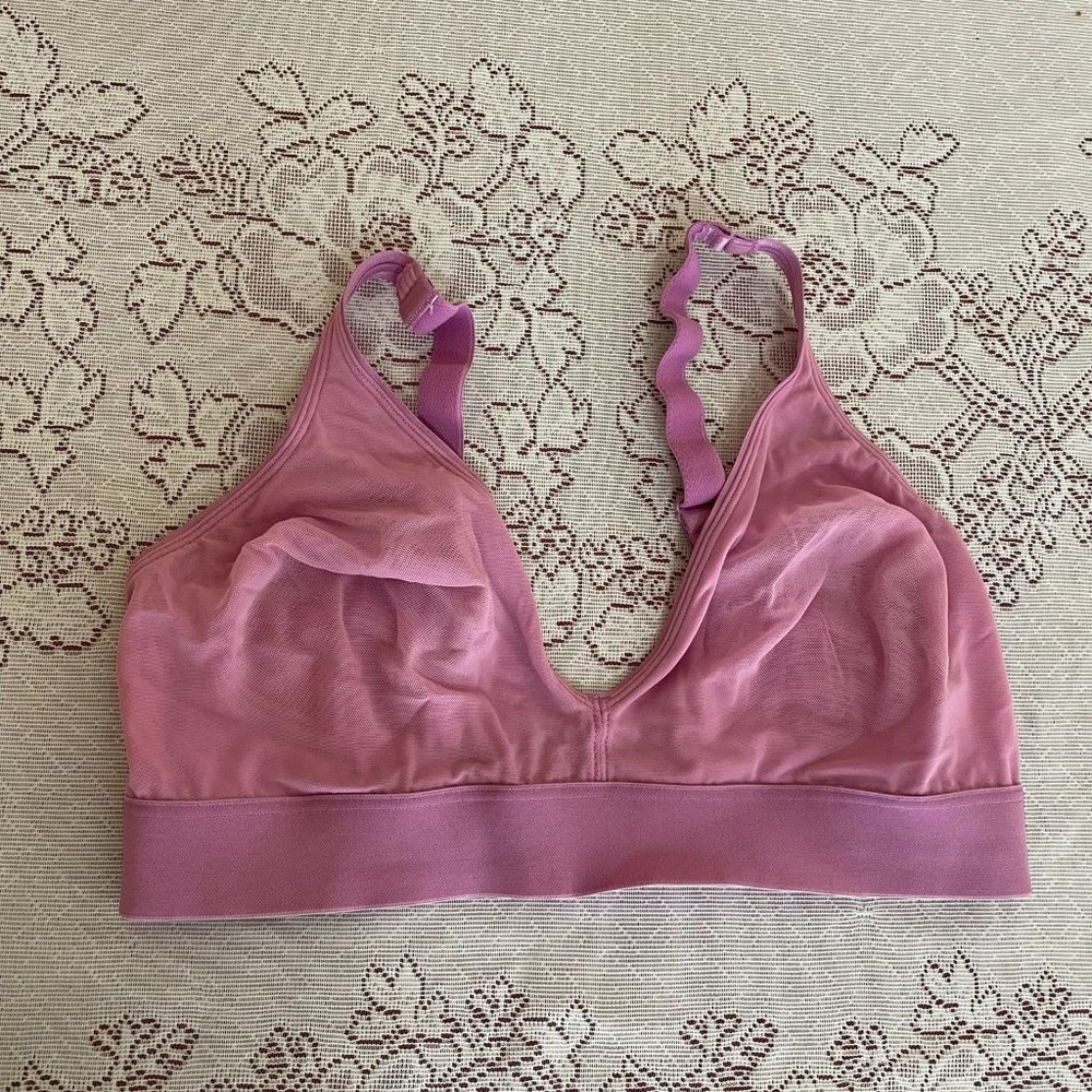 Wireless Pink Bralette - Soft Support Women's Bra